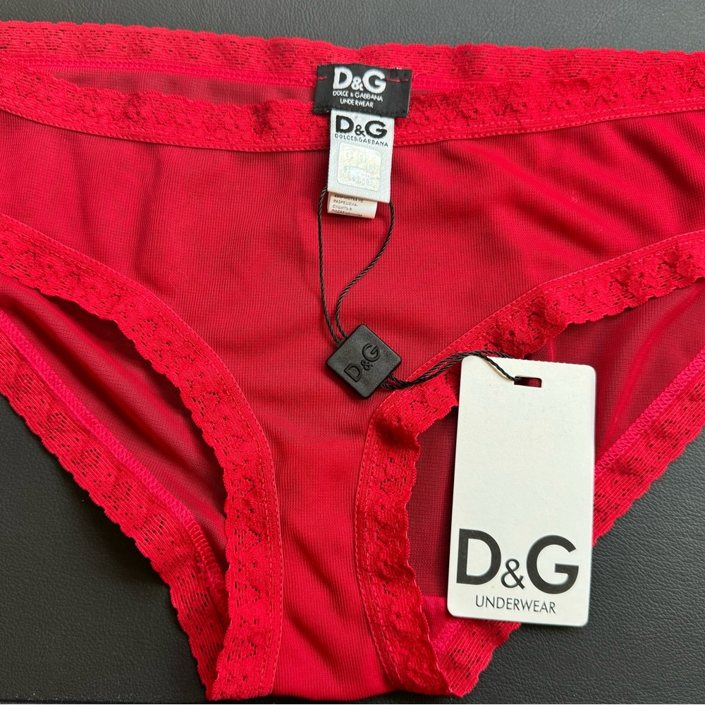 D&G Vibrant Red Lace Underwear